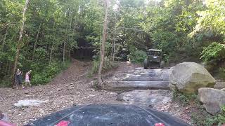 Hemi powered Yj going up Waterfall with ease at Harlan KY