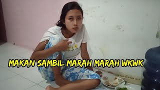 Begini jadinya kalau makan sambil marah marah