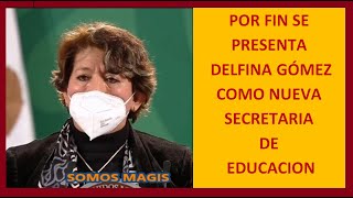 Renuncia Estaban Moctezuma y por fin se presenta Delfina Gómez (mañanera del 15 de febrero)