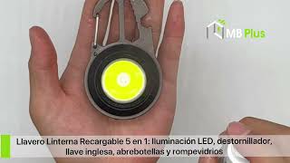 Llavero Linterna Recargable 5 en 1