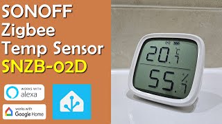 Sonoff Zigbee Temperature & Humidity Sensor Review SNZB-02D for Home Assistant