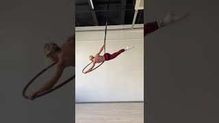 Aerial hoop spin combo