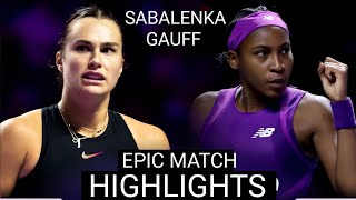 Aryna Sabalenka vs Coco Gauff Wonderful Match Highlights Before Riyadh Finals 2024 - Tennis 2024