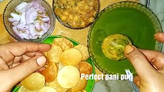 street food pani puri || Pani Puri Recipe||pani puri recipe in telugu||puri recipe