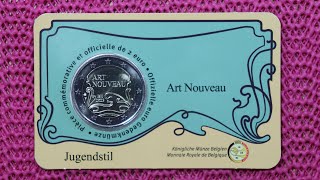 2 Euro Art Nouveau 'Jugendstil' Belgium Coincard