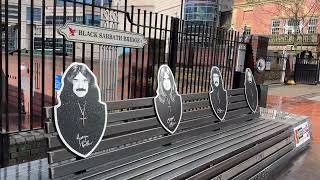 Restored Black Sabbath Bench greeted by spirit in the sky