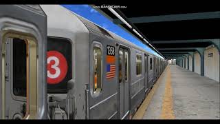 [OpenBVE] NYCT Virtual Fanning R62/A 3 train and R62 1 train at Saratoga Ave