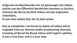 No more Bernd the Bread!