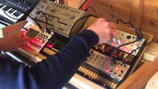 Motorcycle "As The Rush Comes" live D&B remix, Korg Volca Sample, Bass, Keys, Beats