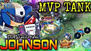 JOHNSON PERFECT PLAY!! MVP TANK GAMEPLAY - MOBILE LEGENDS