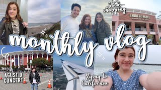 my trip to california, going to see agust d in concert, new vlogging camera, unboxing D-Day (vlog) ✨