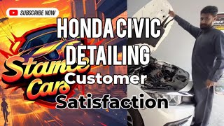 Honda Civic 2018 model Detailing {Engine bay, Room} body Compound Polish with Sonax 👉✨