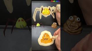 Making Bou's revenge: Spider Poulina VS Bou pancake art challenge, Roblox, #shorts