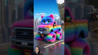 😻 Transformation of Cat : Monster Car 💕 kitten  #cat #catlover #cute #kitten