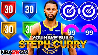 BEST Steph Curry Build in NBA 2K23 (99 3pt Rating, 30 Shooting Badges, HOF Limitless Range)