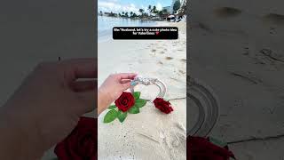 Valentine’s Day photo idea on the beach ❤️ #valentinesday #couple