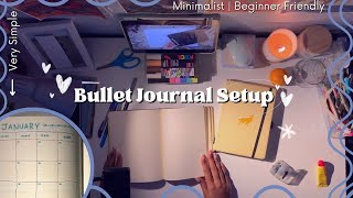 My simple bullet journal set up: beginner friendly | minimalist | for busy or lazy people ✨2023✨