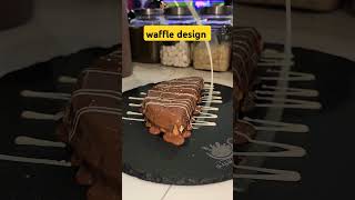 Waffle chocolate design #art #waffie #chocolate #cake #design #shortvideo #shorts