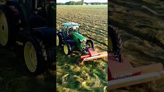 John Deere 6155 R Mowing Grass Seed 😎 #tractor #farming #agriculture  @FlyingPixelsPhotography