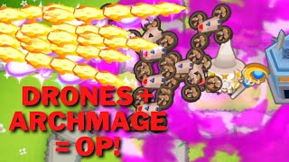 Using the ARCHMAGE with DRONES! Bloons TD 6