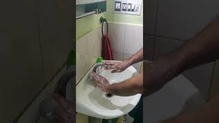 Washing hands without wasting water