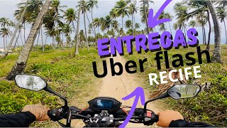 ENTREGAS UBER FLASH DE CB 500f [Tocando muito!] #motovlog #entregas