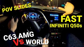 V8 KILLER Infiniti Q50s 3.0T SURPRISES EVERYONE | C63 Vs WORLD