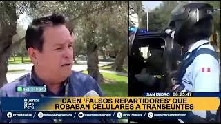 #SanIsidroSeguro 🚨 - BDP: Caen “falsos repartidores” que robaban celulares a transeúntes.