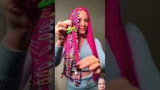 Remivving 800 CLIPS my hair#shortvideo #funny #shorts