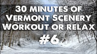 30 Minute Indoor Treadmill Workout Scenery #6 - Vermont Early May Snow - Trail Run in 4k