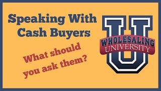 The Cash Buyer Script -  Wholesaling University