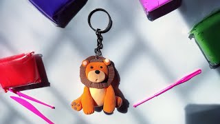 Lion keychain making with super clay / #crafterishika #viral