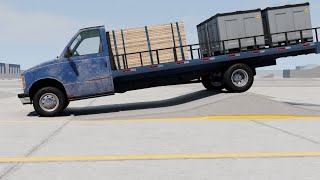 BeamNG Drive - H45 Long Flatbed Truck Suspension Testing