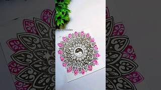 Mandala Art For Beginners☯️|Mandala Step by step #art #mandala #shorts #viralvideo #trending #short