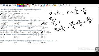 Sec.2 Pure Math (H.W. Geometric Sequences) "Algebra"