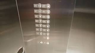 Newer Mitsubishi Elevator at Wittayakit tower Bangkok Thailand (service floor B G 2-14)