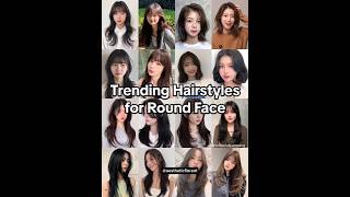 Trending hairstyles for round face 😊#shorts #hairstyle #hair #aesthetic #youtubeshorts