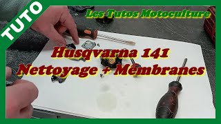 Tronconneuse Husqvarna 141 remise en état 2/3 , Nettoyage carburateur + remplacement membranes