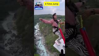 4 Time Bungee Jumping | she is a brave girl👍☺ #jump #adventure #shorts #fly #sport #tiktok #travel