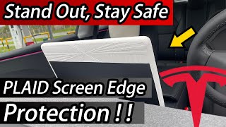 Tesla Model 3 and Model Y Screen Edge Protector Guard | PLAID Pattern