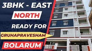 3BHK East Face Flat For Sale in Hyderabad | 3BHK North Face Flat in Hyderabad  GHMC Flats in Bolarum