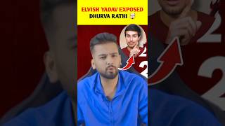 Elvish yadav exposed dhurva Rathi 🤯 | #elvishyadav #dhuravrathee #shorts