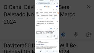 O Canal Davizera5015 Será Deletado No Dia 14 De Março De 2024.