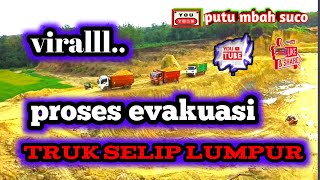 proses evakuasi truk selip lumpur // suka-duka sopir truk