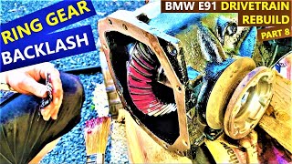 Rebuild rear differential [RING GEAR and BACKLASH] - Drivetrain rebuild PART 8 - BMW E91 engine N43