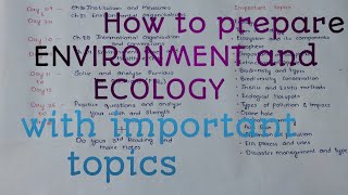 How to read and revise ENVIRONMENT and ECOLOGY in 40 days|Strategy of Environment for UPSC