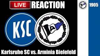 Karlsruhe SC vs. Arminia Bielefeld - LIVEREACTION / Bundesliga, 28. Spieltag