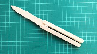 How to make popsicle stick butterfly knife (easy)