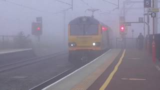 HD GBRF 92028 hauls the Caledonian Sleeper through Rugby