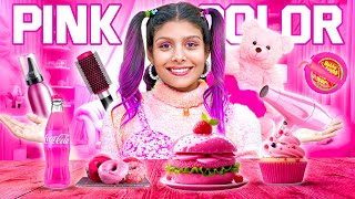 I Used Only * Pink *Color For 24 Hours 💖  | 24 hours Pink Challenge 😍 || Rinki Chaudhary vlogs